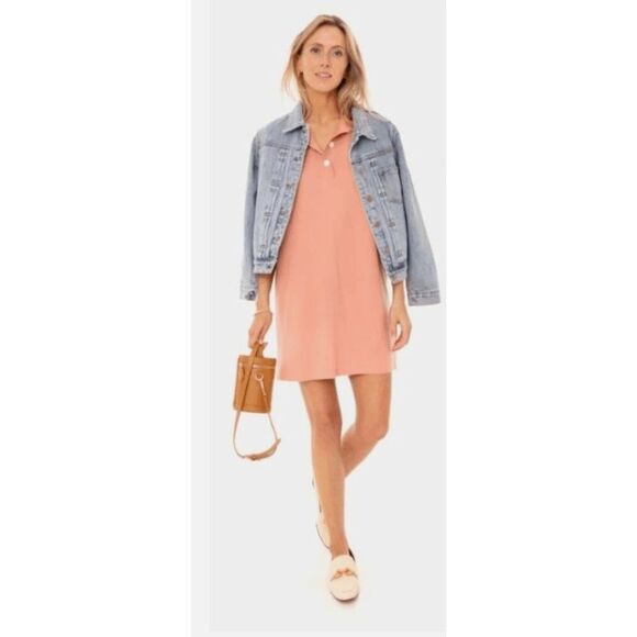 Tuckernuck Apricot Polo Shirt Dress Size Small Oversized - Picture 1 of 7